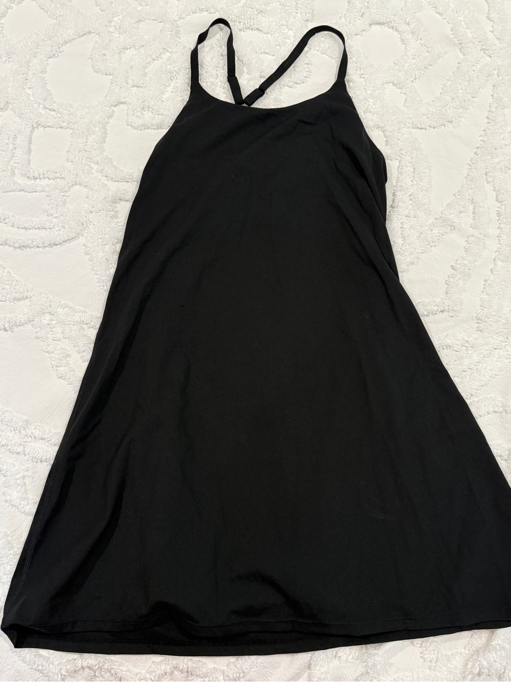 Amazon Black Mini Tennis Workout Dress with Adjustable Straps
